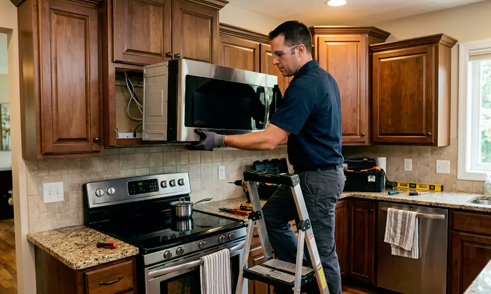Microwave Installation in Chelsea, MA