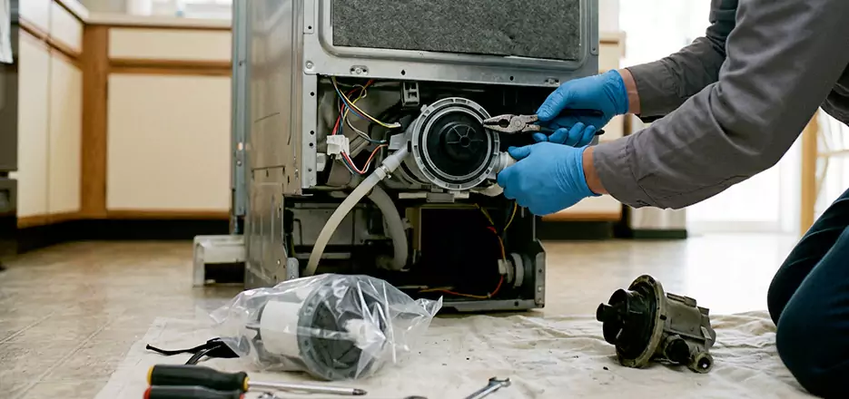 Dishwasher Motor Pump Replacement in Chelsea